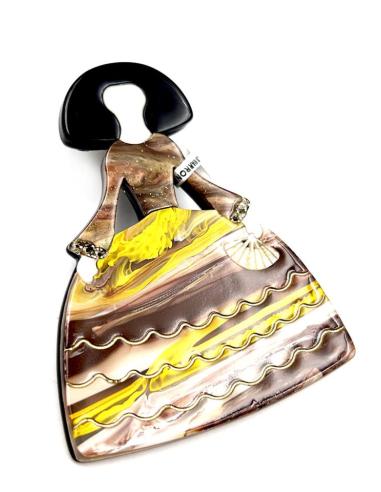 BROCHES MUJER DE MENINAS MARRONES IDEALES PARA ABRIGOS Y CHAQUETAS