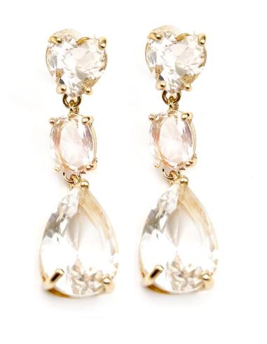 PENDIENTES LARGOS CRISTAL MUY ELEGANTES PARA BODAS Y EVENTOS