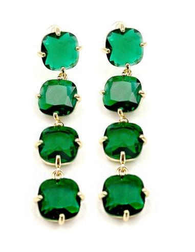 PENDIENTES LARGOS VERDES MUY ELEGANTES ALTA CALIDAD PARA BODAS