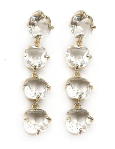PENDIENTES LARGOS DE CRISTAL MUY ELEGANTES ALTA CALIDAD PARA BODAS