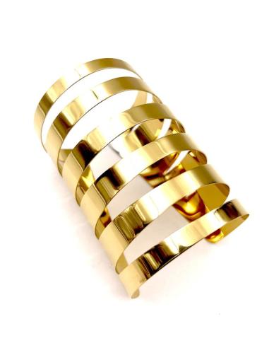 PULSERAS MUJER DORADAS GRANDES DISEÑO DE ESPECTACULAR BRAZALETE ANCHO