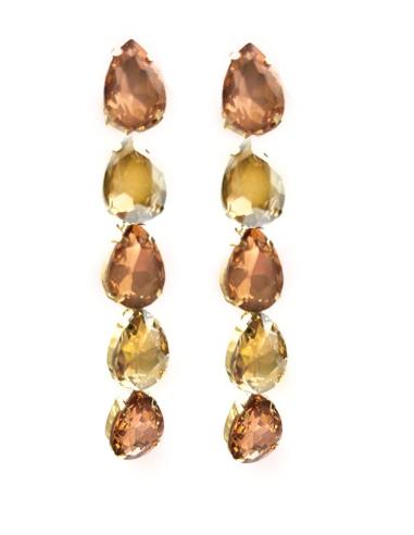 PENDIENTES DORADOS LARGOS ESPECTACULAR BRILLO PARA FIESTA Y NOCHE