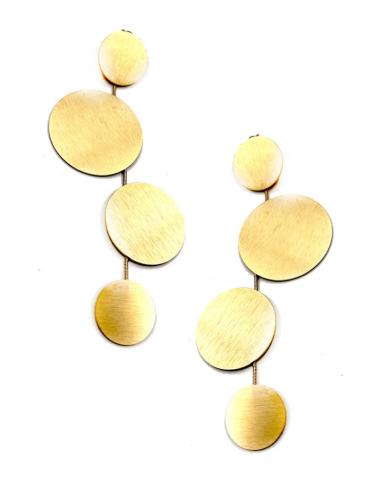 PENDIENTES DORADOS LARGOS MUY ORIGINALES DE PLANETAS