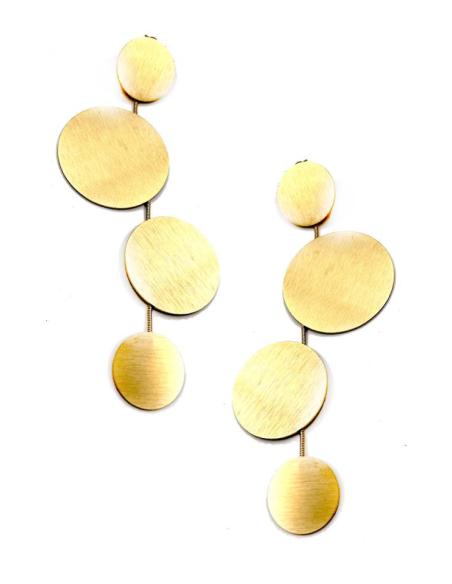 PENDIENTES DORADOS LARGOS MUY ORIGINALES DE PLANETAS