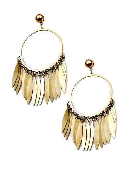 PENDIENTES DORADOS LARGOS DE ATRAPASUEÑOS SUPER FAVORECEDOR