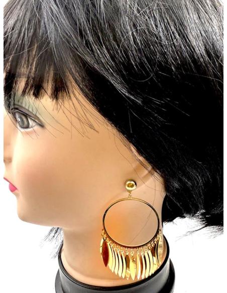PENDIENTES DORADOS LARGOS DE ATRAPASUEÑOS SUPER FAVORECEDOR