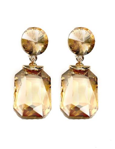 PENDIENTES LARGOS DORADOS DE FIESTA EXTRA BRILLO PARA BODAS NOCHE