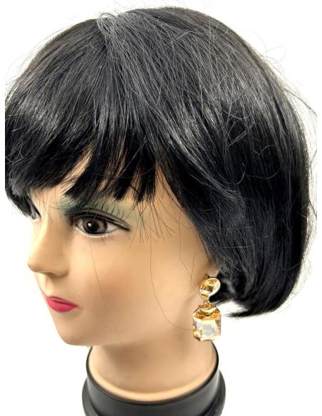 PENDIENTES LARGOS DORADOS DE FIESTA EXTRA BRILLO PARA BODAS NOCHE