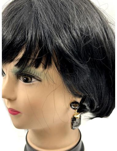 PENDIENTES LARGOS GRISES DE FIESTA EXTRA BRILLO PARA BODAS NOCHE
