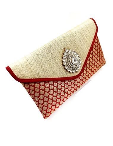 CARTERAS GRANATES DE BODA CON ROSETON DE PEDRERIA PARA UN LOOK PERFECTO