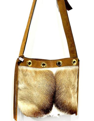 BOLSOS PELO GACELA Y SERRAJE TONO CAMEL DISEÑO UNICO