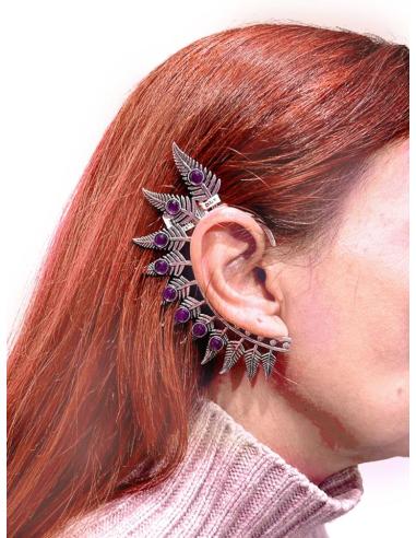 PENDIENTES EAR CUFF GRANDES PLATEADOS PARA UN LOOK FABULOSO