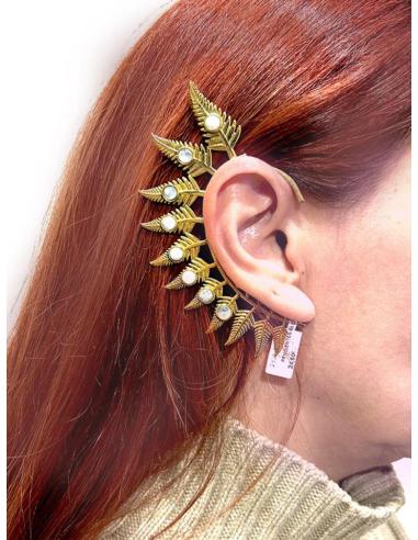 PENDIENTES EAR CUFF GRANDES DORADOS TODO UN LOOK DE FIESTA