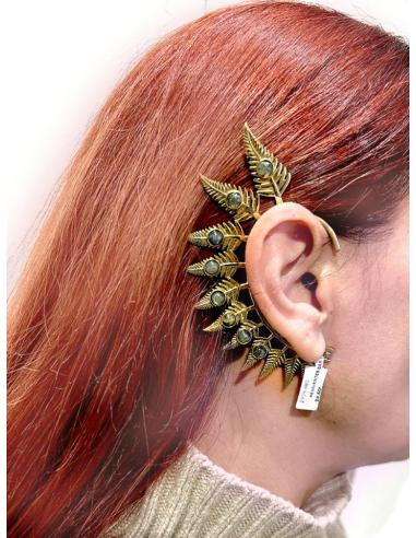 PENDIENTES EAR CUFF GRANDES DORADOS TODO UN LOOK DE FIESTA