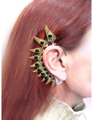 PENDIENTES EAR CUFF GRANDES DORADOS TODO UN LOOK DE FIESTA