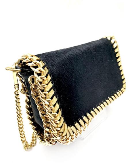BOLSOS NEGROS DE PIEL DISEÑO PEQUEÑO PARA NOCHE Y BODAS