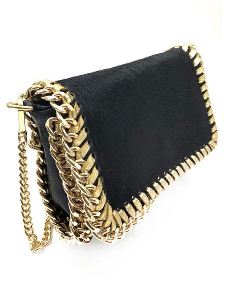 BOLSOS NEGROS DE PIEL DISEÑO PEQUEÑO PARA NOCHE Y BODAS