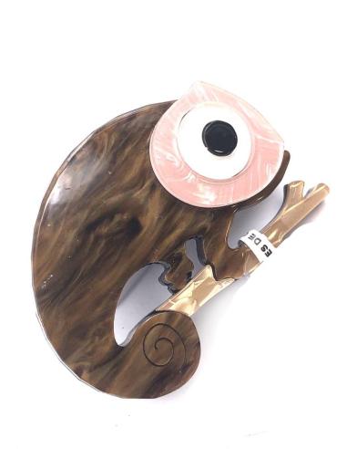 BROCHES MUJER DE ANIMALES PRESENTAMOS ESTE CAMALEON MARRON