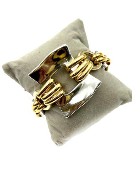 PULSERAS PLATEADAS Y DORADAS ESLABON GRANDE DISEÑO MUY ACTUAL