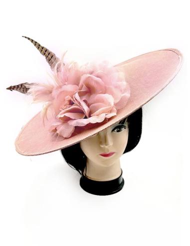 TOCADOS BODA ROSAS MAQUILLAJE CON ELEGANTES PLUMAS FAISAN