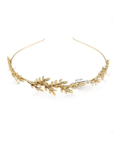 DIADEMAS MUJER ORIGINALES DORADAS PARA BODAS,  DISEÑO HOJITAS