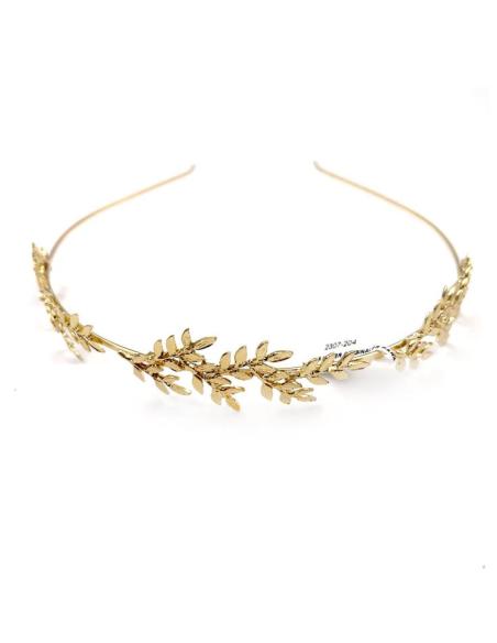 DIADEMAS MUJER ORIGINALES DORADAS PARA BODAS,  DISEÑO HOJITAS