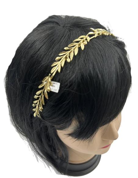 DIADEMAS DORADAS PARA BODAS E INVITADAS, DISEÑO ELGANTE DE HOJAS