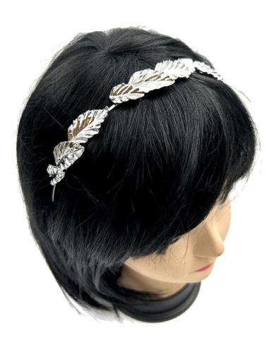 DIADEMAS PARA BODAS PLATEADAS CON DE CORACION DE HOJAS