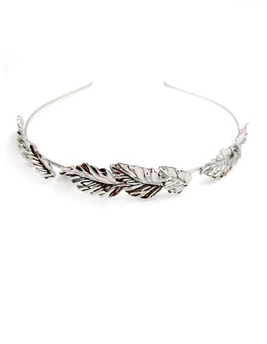 DIADEMAS PARA BODAS PLATEADAS CON DE CORACION DE HOJAS