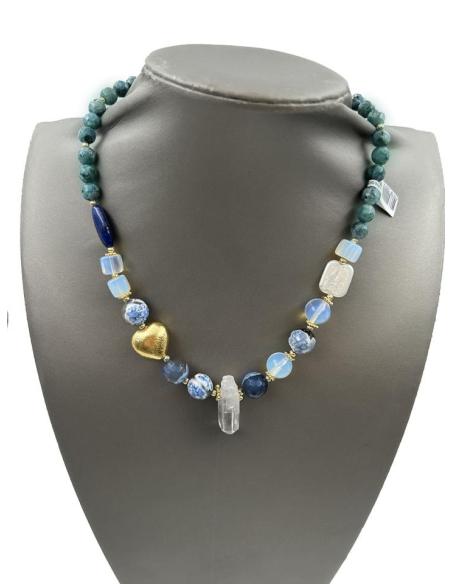 COLLARES DE PIEDRAS VISTOSAS CON ORIGINAL TALLA IRREGULAR