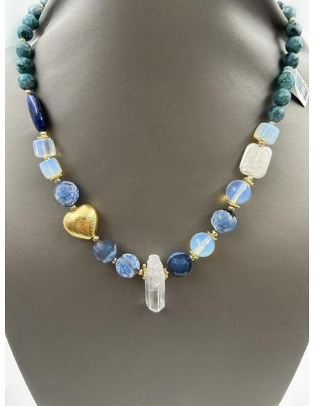 COLLARES DE PIEDRAS VISTOSAS CON ORIGINAL TALLA IRREGULAR