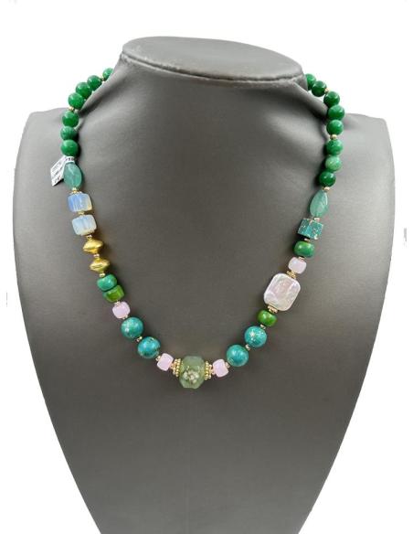 COLLARES PIEDRA CORTOS, JUEGO DE COLOR Y DE FORMAS ORIGINAL