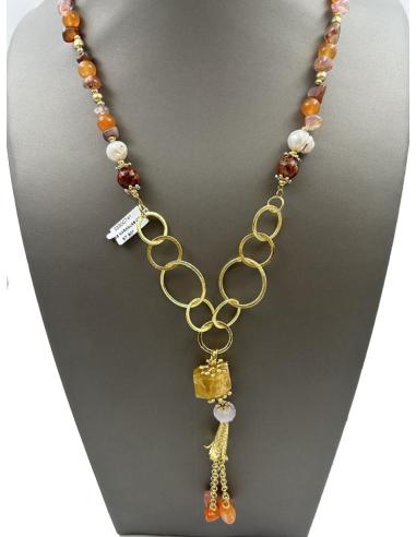 COLLARES NARANJAS TONO CALDERO Y MARRONES PARA LUCIR TU LOOK