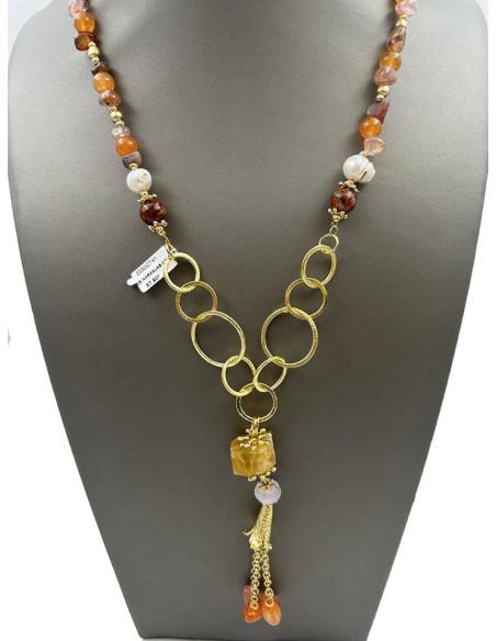 COLLARES NARANJAS TONO CALDERO Y MARRONES PARA LUCIR TU LOOK