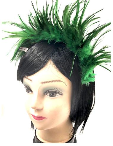 DIADEMAS BODA DE PLUMAS VERDES DISEÑO VINTAGE SOFISTICADO