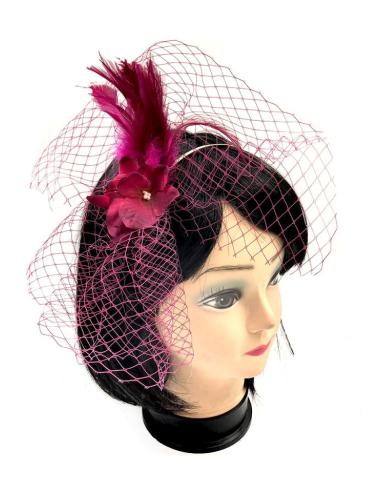 DIADEMAS MUJER BUGAMBILIAS CON PLUMAS DISEÑO AÑOS 20