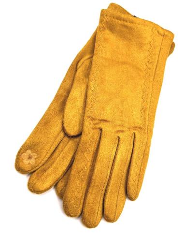 GUANTES CORTOS MUJER MOSTAZA PARA LOS DIAS DE FRIO