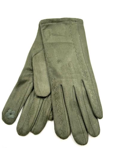 GUANTES CORTOS MUJER VERDES TONO CAZA PARA LOS DIAS DE FRIO