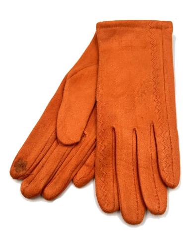 GUANTES CORTOS MUJER NARANJAS PARA TUS PRENDAS DE ABRIGO