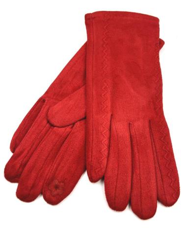 GUANTES CORTOS MUJER ROJOS PARA COMBATIR LOS DIAS DE FRIO