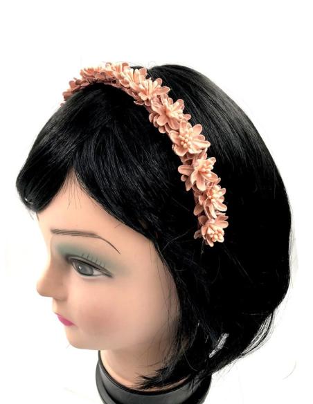DIADEMAS ROSAS PARA BODAS Y EVENTOS CON FLORECILLAS