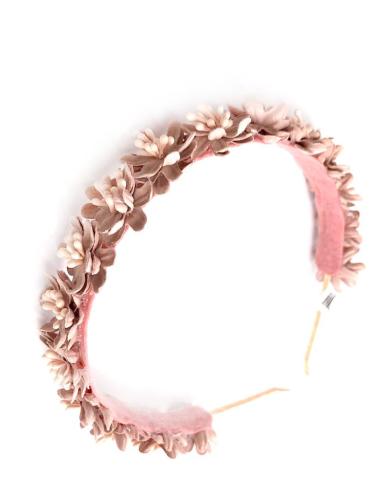 DIADEMAS ROSAS PARA BODAS Y EVENTOS CON FLORECILLAS