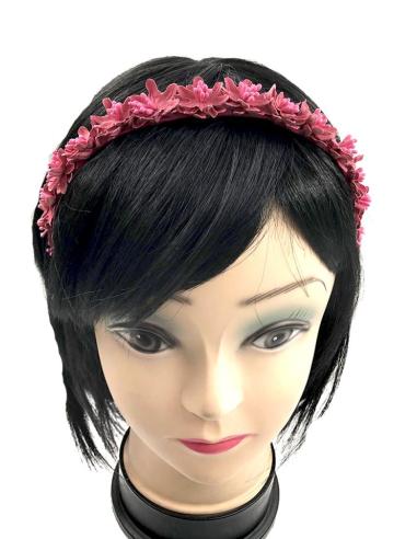 DIADEMAS FUCSIAS PARA BODAS Y EVENTOS CON FLORECILLAS