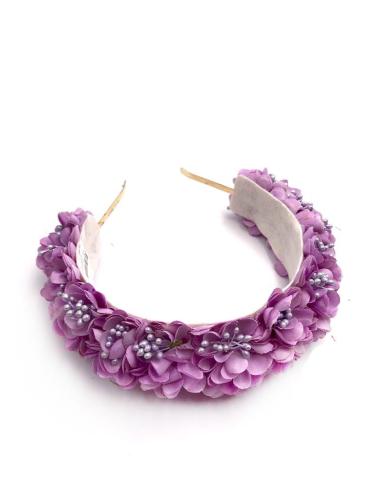 DIADEMAS BODA LILAS CON FLORES BONITAS ESPECIAL INVITADAS