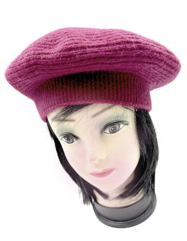 BOINAS VINO BURDEOS DE MUJER ACCESORIO CON ENCANTO FRANCES
