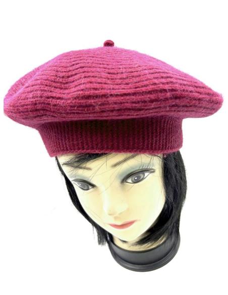 BOINAS VINO BURDEOS DE MUJER ACCESORIO CON ENCANTO FRANCES