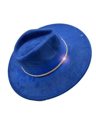 SOMBREROS AZULONES CON DECORACION CHIC DE CRISTAL
