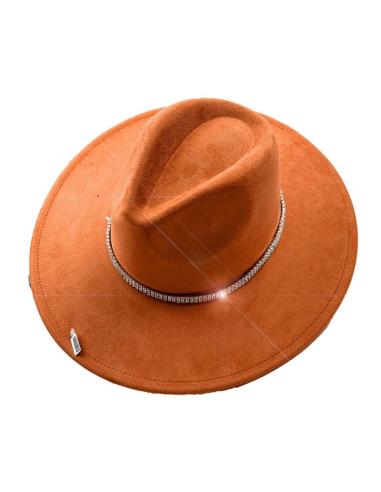 SOMBREROS TEJA CON BONITA DECORACION CHIC DE CRISTAL