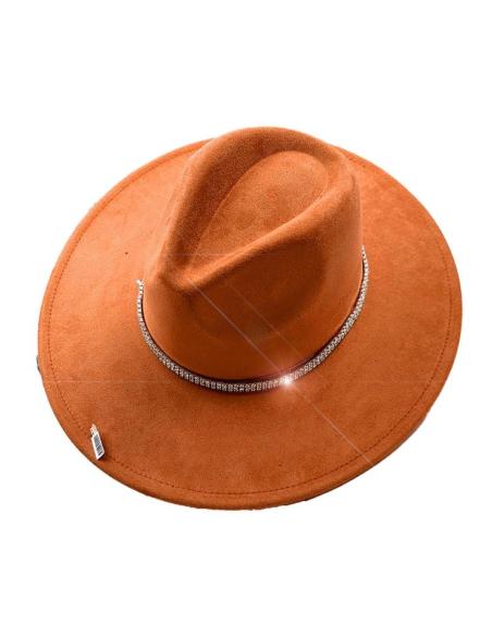 SOMBREROS TEJA CON BONITA DECORACION CHIC DE CRISTAL