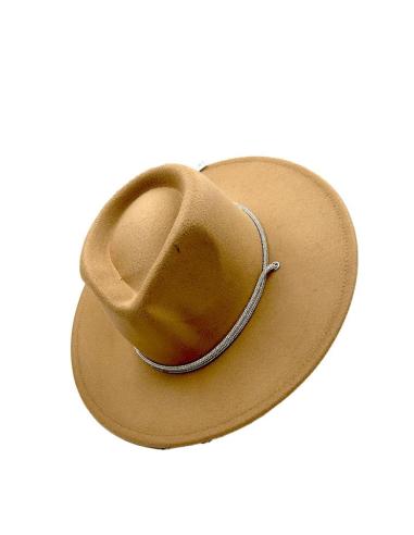 SOMBREROS MARRONES CON BONITA DECORACION CHIC DE CRISTAL